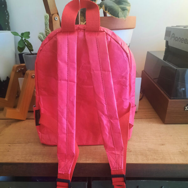 Mini sac à dos en papier Kraft indéchirable, rose