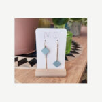 Boucles d'oreilles OWI HEVEA 7, dorées et vert de gris